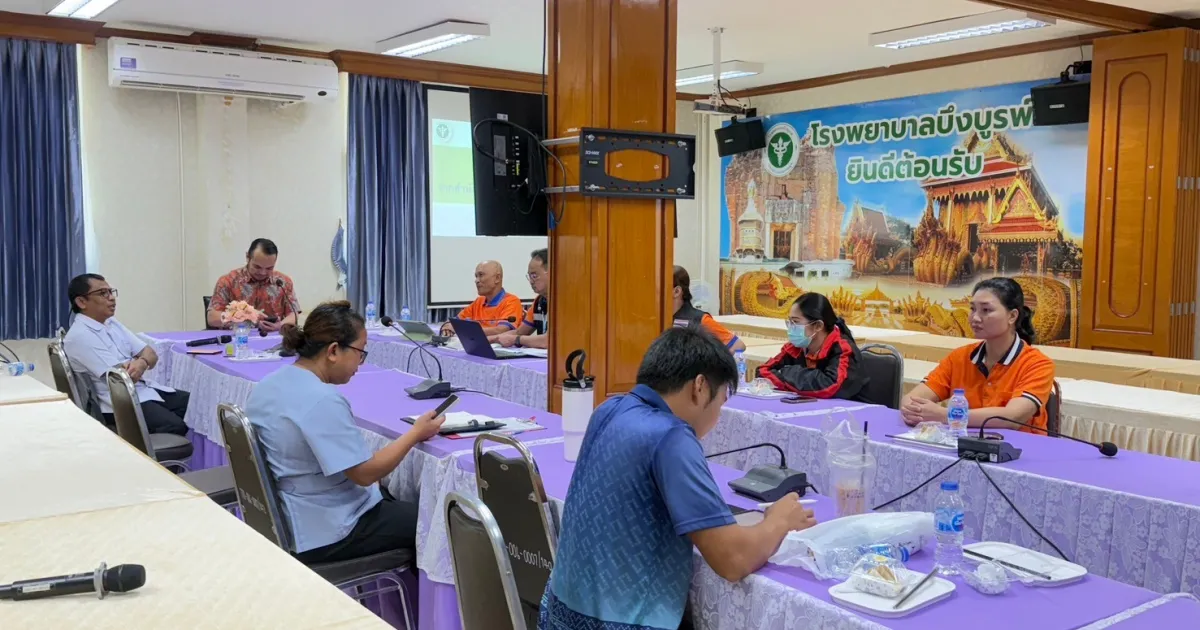 ตรวจเยี่ยมติดตามประสิทธิภาพของระบบบำบัดน้ำเสียโรงพยาบาลบึงบูรพ์